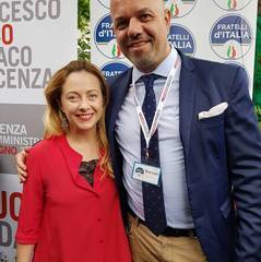 L'avv. Marco Bortolan con Giorgia Meloni