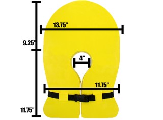 Water Gear Cell Flotation Collar Yellow Adjustable Special Needs Swim Pool 85375 