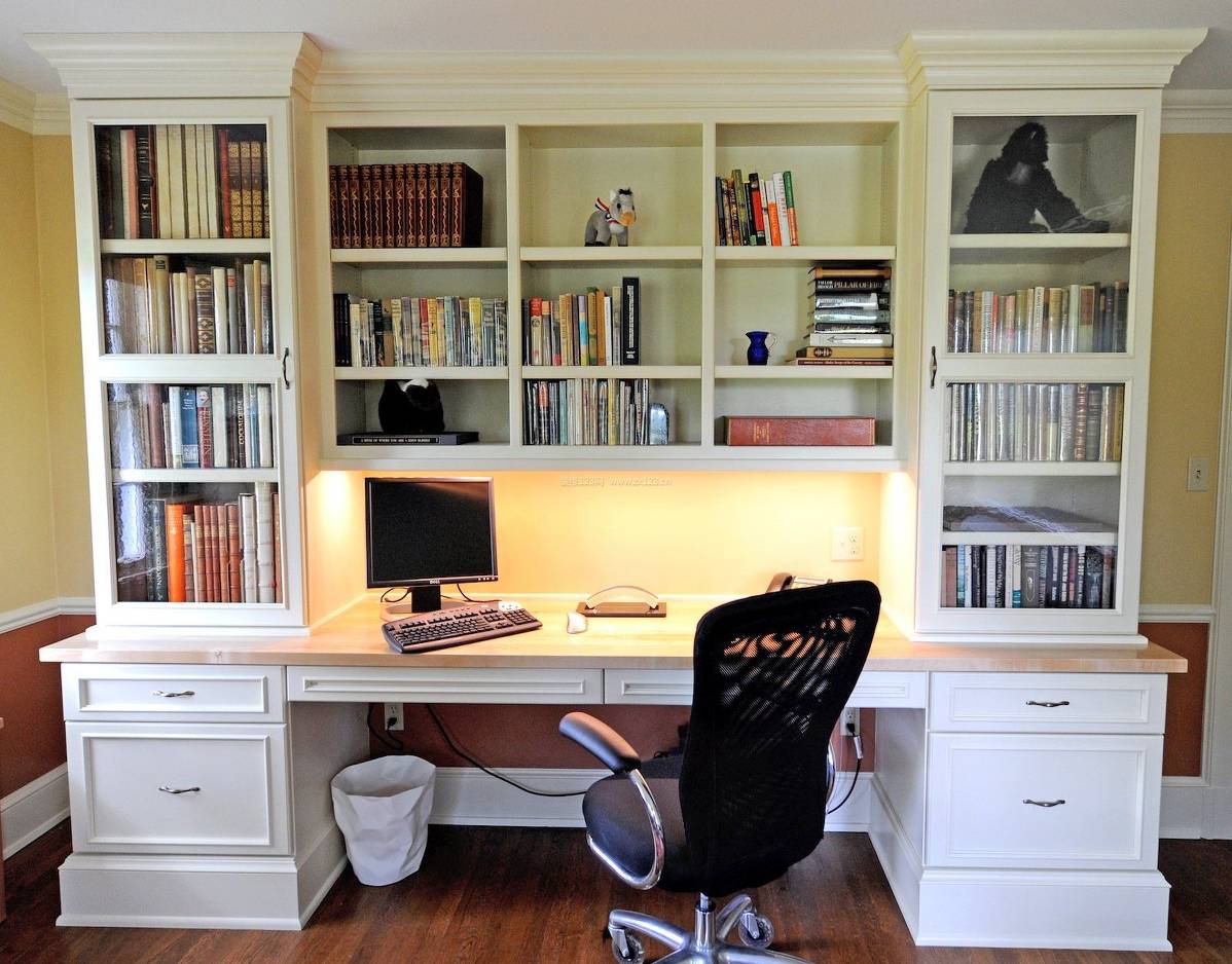 Home Office Desk And Bookcase