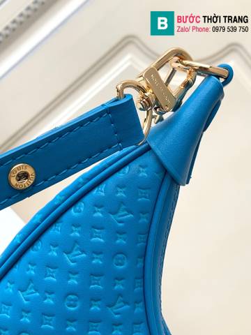 Túi xách Louis Vuitton Loop Baguette Bag siêu cấp da bò màu xanh size 23cm