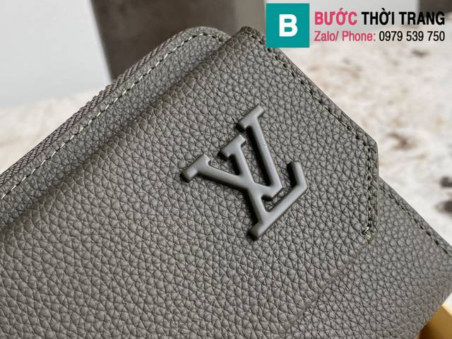 Ví cầm tay Louis Vuitton Aerogram siêu cấp da bê màu xám size 20cm