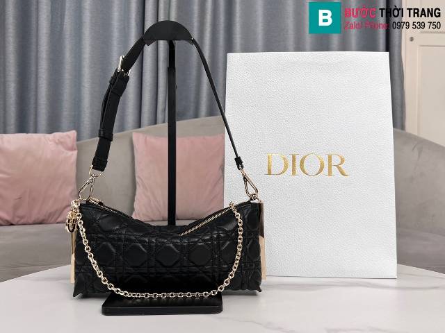 Túi xách Dior Club siêu cấp da cừu màu đen size 27cm 