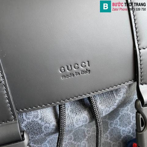 Ba lô Gucci siêu cấp canvas màu đen size 34cm