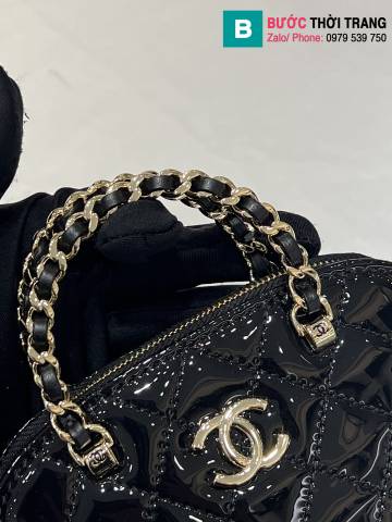 Túi xách Chanel mini siêu cấp da bê màu đen size 11cm 