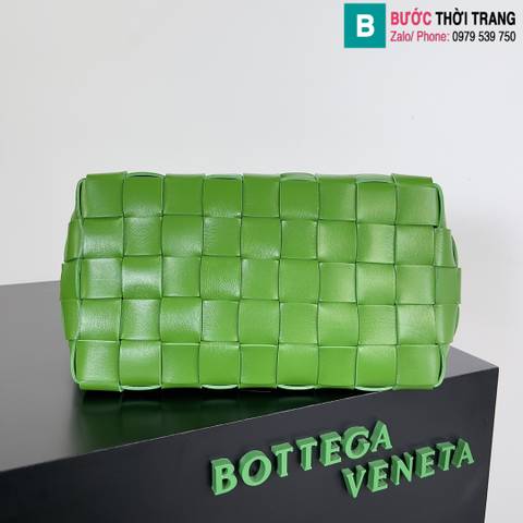 Túi xách Bottega Veneta Bowling siêu cấp da bê màu green size 28cm