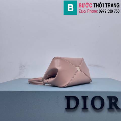 Túi xách Dior Key siêu cấp da bê màu hồng nude size 22cm 