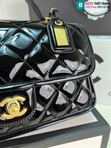 Túi xách Chanel siêu cấp da bê màu đen size 25cm 
