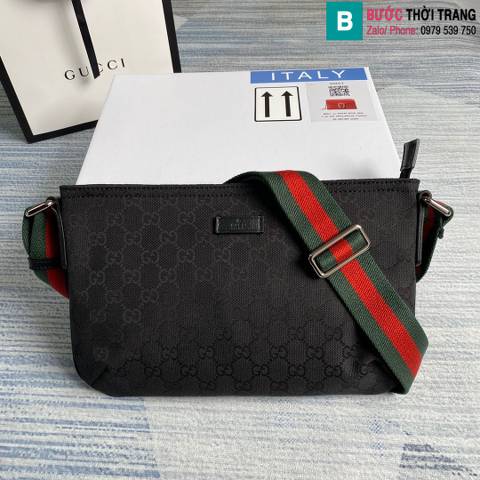 Túi xách Gucci Supreme siêu cấp canvas màu đen size 30cm 