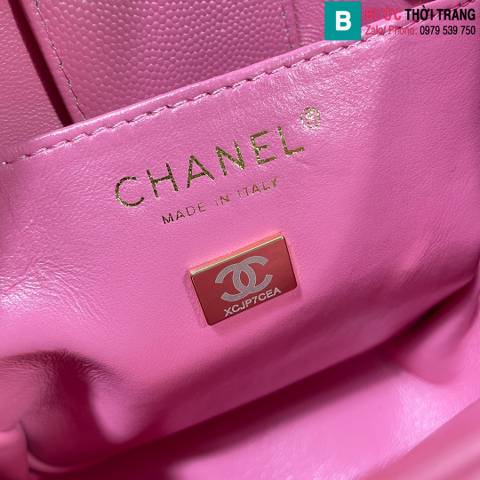Túi xách Chanel Tote siêu cấp da bê màu hồng size 16cm 