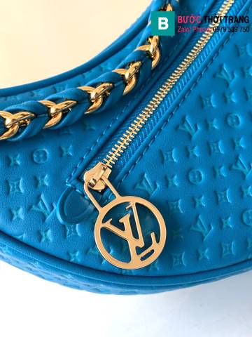 Túi xách Louis Vuitton Loop Baguette Bag siêu cấp da bò màu xanh size 23cm