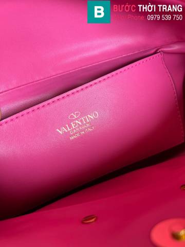 Túi xách Valentino Garavani Stud Sign hobo siêu cấp da bò màu hồng size 28cm 