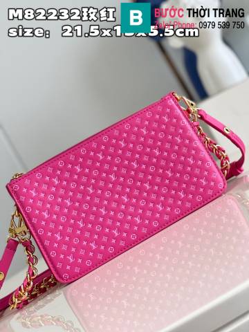 Túi xách Louis Vuitton lexington siêu cấp da bê màu hồng size 21.5cm