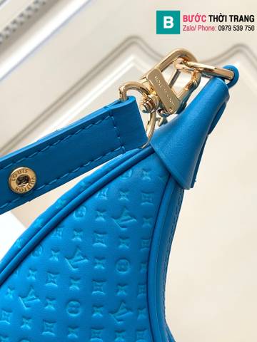 Túi xách Louis Vuitton Loop Baguette Bag siêu cấp da bê màu xanh size 23cm