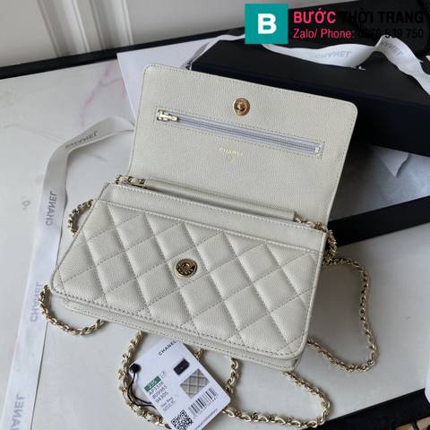 Túi xách Chanel Woc siêu cấp da bê màu trắng size 19.2cm