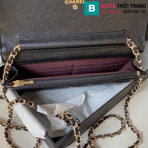Túi xách Chanel Woc siêu cấp da bê màu đen size 19.2cm