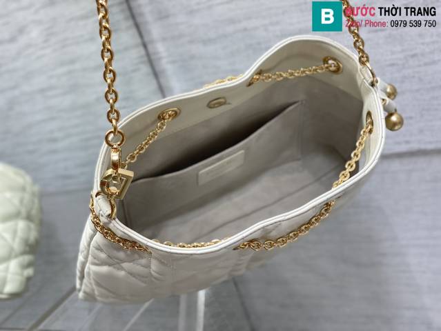 Túi xách Dior Ammi siêu cấp da bê màu trắng size 31cm