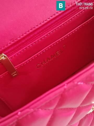Túi xách Chanel Cf mini siêu cấp da cừu màu đỏ size 18cm