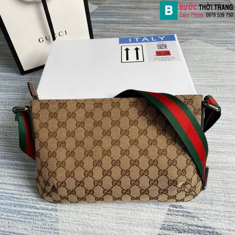 Túi xách Gucci Supreme siêu cấp canvas màu nâu size 30cm 