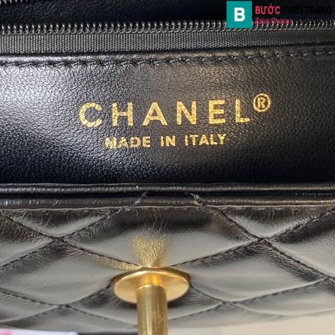Túi xách Chanel siêu cấp da cừu màu đen size 22cm 