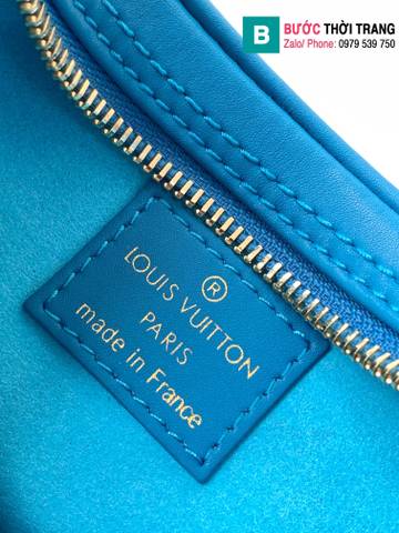 Túi xách Louis Vuitton Loop Baguette Bag siêu cấp da bê màu xanh size 23cm