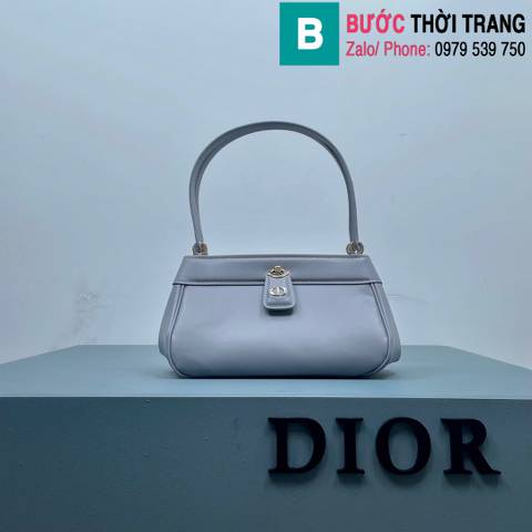 Túi xách Dior Key siêu cấp da bê màu xanh xám size 22cm  