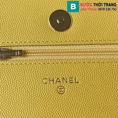 Túi xách Chanel Woc siêu cấp da bê màu vàng size 19.2cm