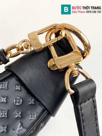 Túi xách Louis Vuitton Loop Baguette Bag siêu cấp da bò màu đen size 23cm