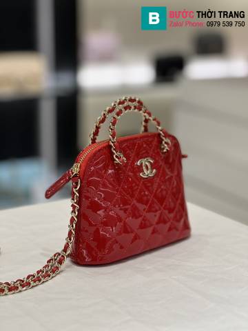 Túi xách Chanel mini siêu cấp da bê màu đỏ size 11cm 