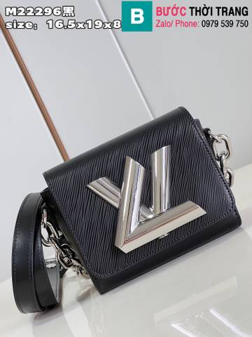 Túi xách Louis Vuitton Twist siêu cấp da epi màu đen size 19cm