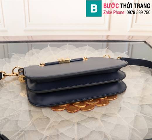 Túi xách Fendi Touch siêu cấp da bê màu xanh than size 26.5cm 