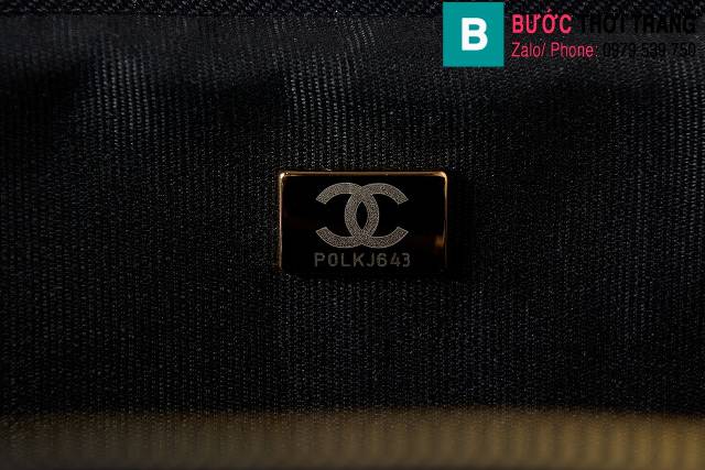 Túi xách Chanel Bowling siêu cấp da bê màu đen size 27cm