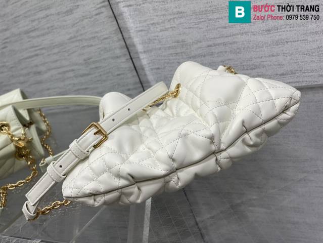 Túi xách Dior Ammi siêu cấp da bê màu trắng size 27cm 