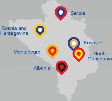 La mappa dei Paesi che partecipano ad IPA 2019