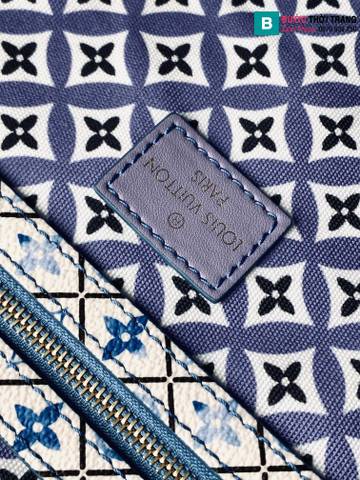 Túi xách Louis Vuitton Neverfull MM siêu cấp da bê màu xanh size 32cm 