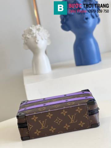 Túi xách Louis Vuitton Handle Soft Trunk siêu cấp monogram màu tím size 21.5cm