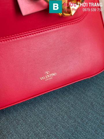 Túi xách Valentino Garavani Stud Sign hobo siêu cấp da bò màu đỏ size 28cm 