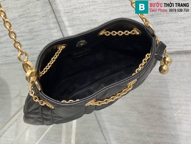 Túi xách Dior Ammi siêu cấp da bê màu đen size 27cm