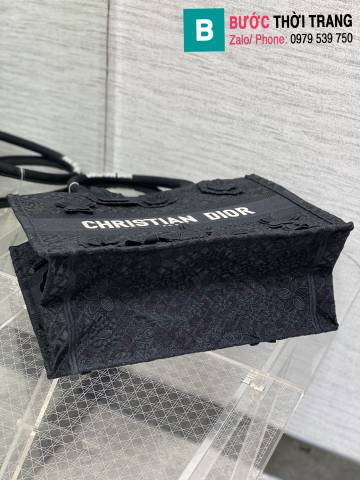 Túi xách tote siêu cấp canvas màu đen size 36cm