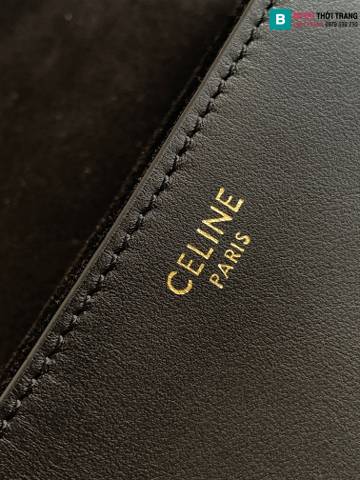 Túi xách Celine mini siêu cấp da bò màu đen size 16cm