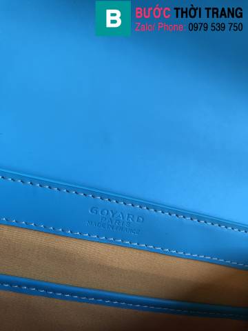 Túi xách Goyard Saïgon PM siêu cấp canvas màu xanh dương size 28cm