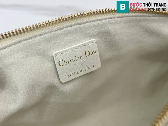 Túi xách Dior Club siêu cấp da cừu màu trắng size 27cm