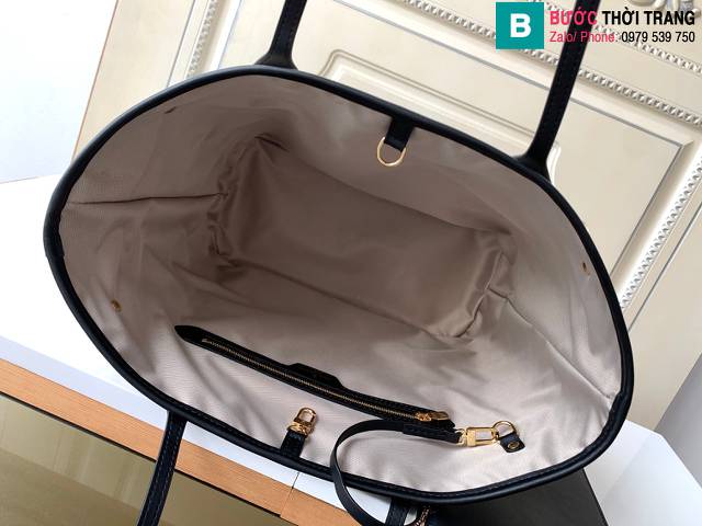 Túi xách Louis Vuitton Neverfull MM siêu cấp canvas màu đen size 31cm 