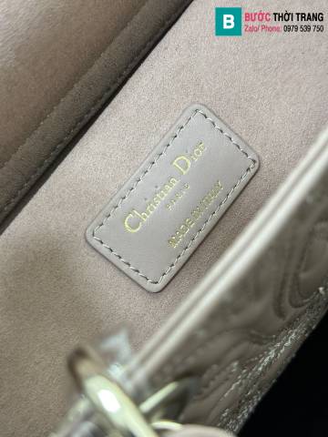 Túi xách Dior Lady D Joy siêu cấp da bê màu nude size 26cm