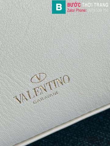 Túi xách Valentino Garavani Stud Sign hobo siêu cấp da bò màu trắng size 28cm