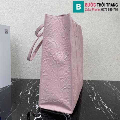Túi xách Prada tote siêu cấp da cừu màu hồng size 36cm 