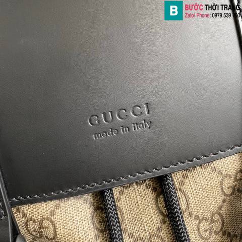 Ba lô Gucci siêu cấp canvas màu be size 34cm