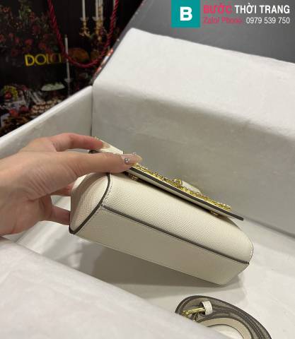 Túi Xách Dolce & Gabbana siêu cấp da bò màu trắng size 18cm 
