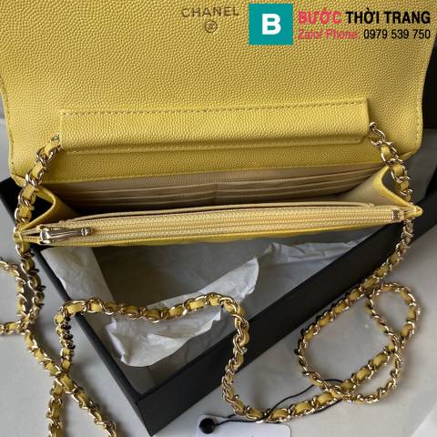 Túi xách Chanel Woc siêu cấp da bê màu vàng size 19.2cm