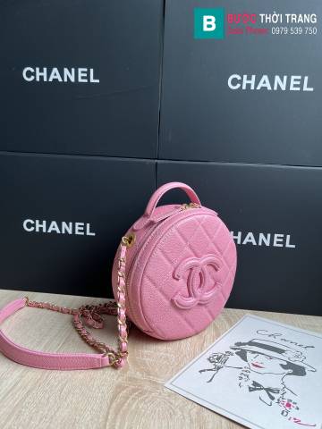 Túi xách Chanel  vanity siêu cấp da bê màu hồng size 16cm