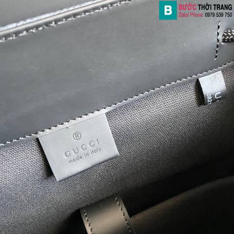 Ba lô Gucci siêu cấp canvas màu đen size 34cm